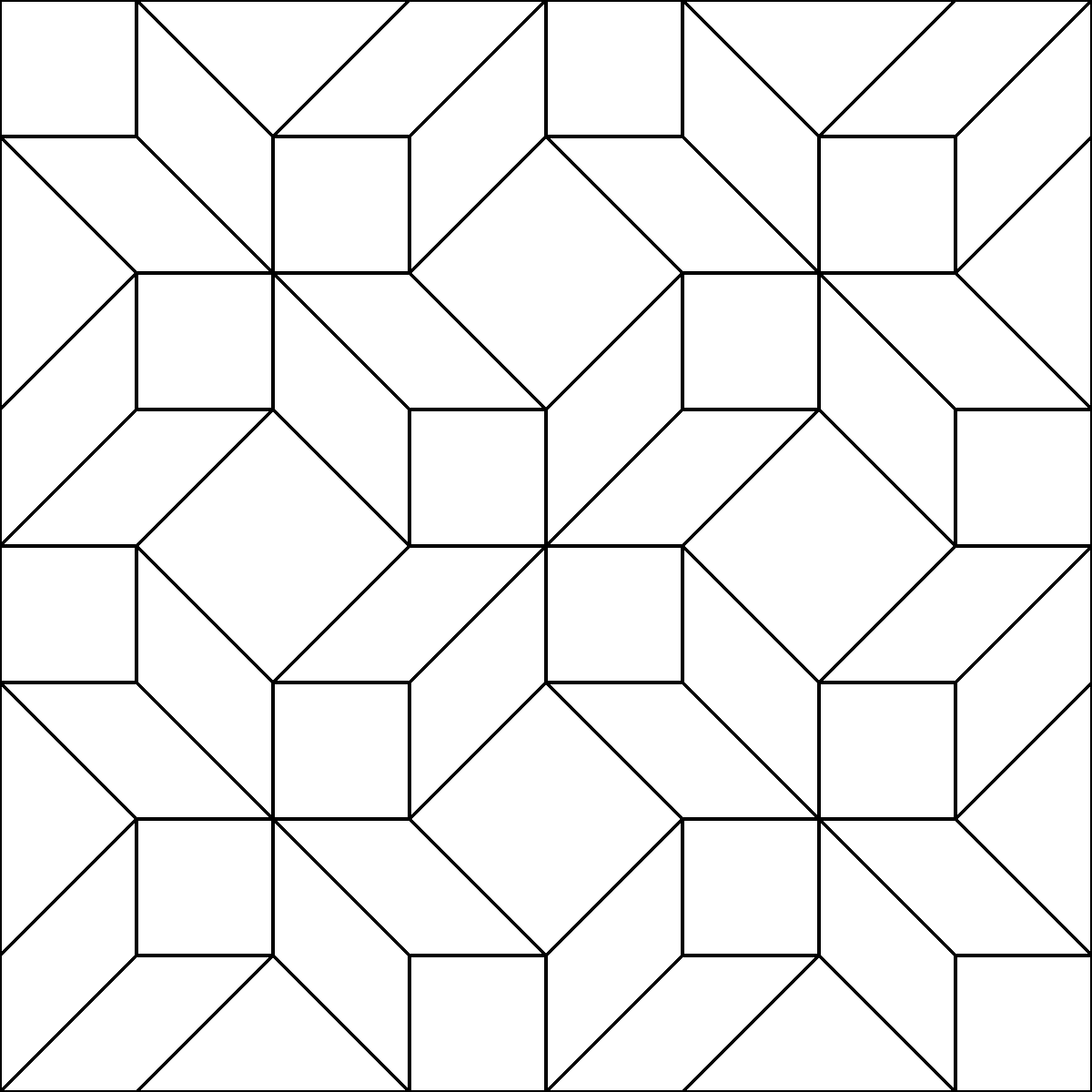 Pattern 179, Cube Lattice barn quilt pattern thumbnail